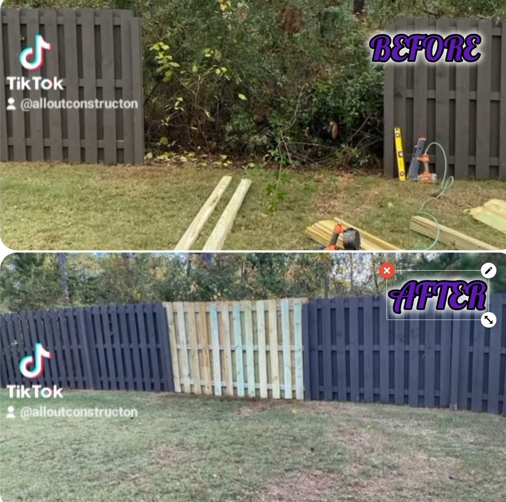 Fencing for All Out Construction in Atlanta, GA