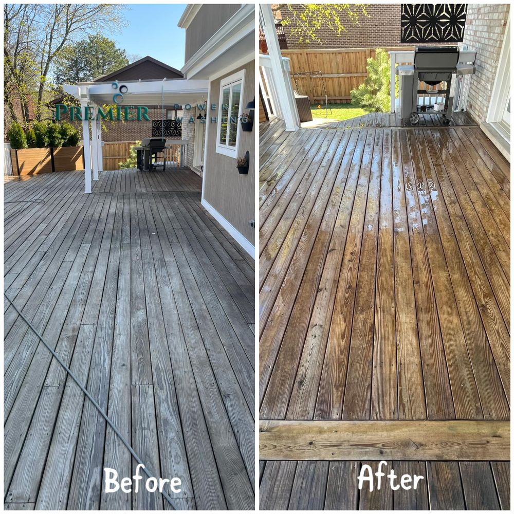 Our Deck & Patio Cleaning service ensures that the outdoor areas of your home are thoroughly cleaned, removing dirt, grime, and stains to enhance their beauty and longevity. for Premier Partners, LLC. in Volo, IL