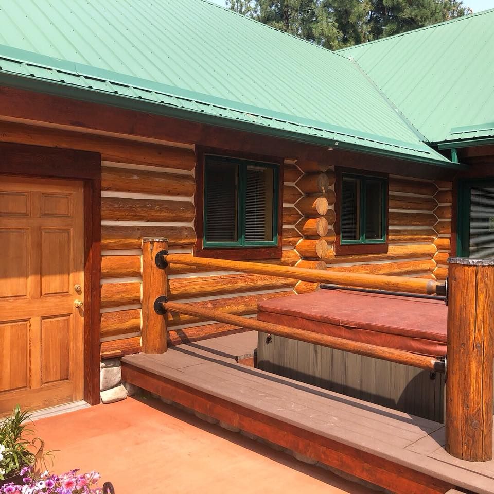 Log Home Restoration for True Blue Logworks LLC in Corvallis, MT
