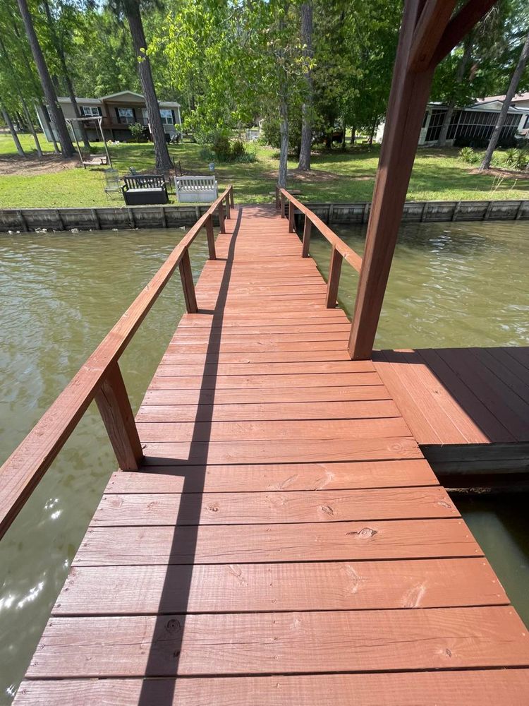 Our docks painting service protects your waterfront structure from weather, moisture, and wear while improving appearance, safety, and durability with professional preparation, premium coatings, and long-lasting craftsmanship homeowners trust. for Nobility Painting in Eatonton, GA