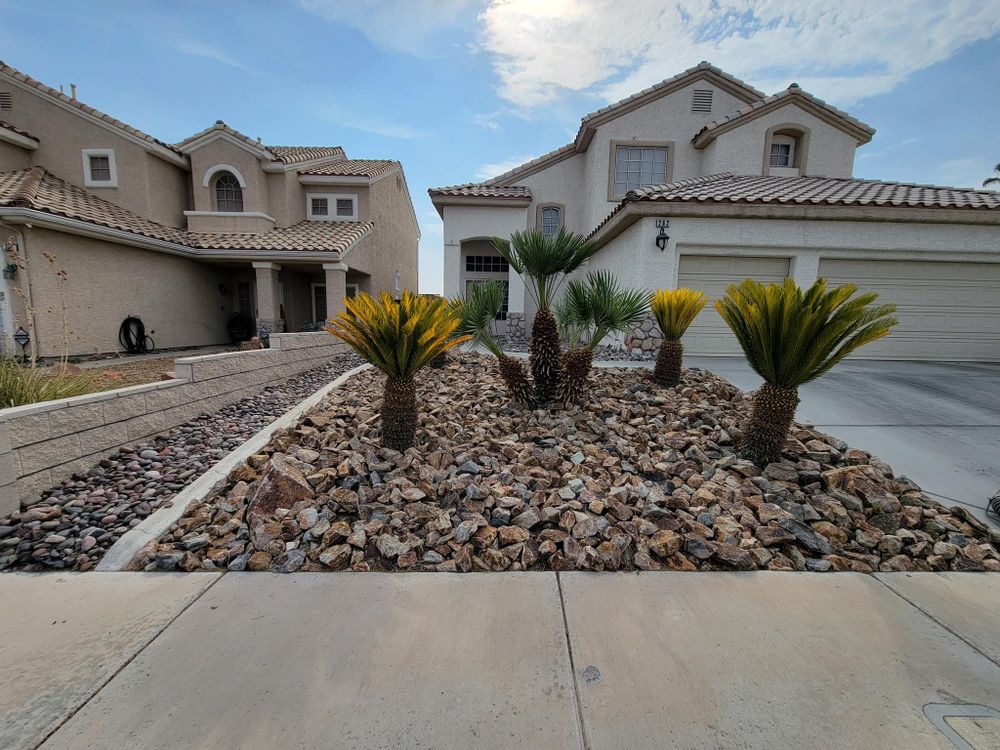 Our Landscape Design service offers custom plans to transform your outdoor space, enhancing curb appeal and creating a beautiful and functional area for enjoyment year-round. Let us bring your vision to life. for Top It Off Landscaping LLC in Henderson, NV