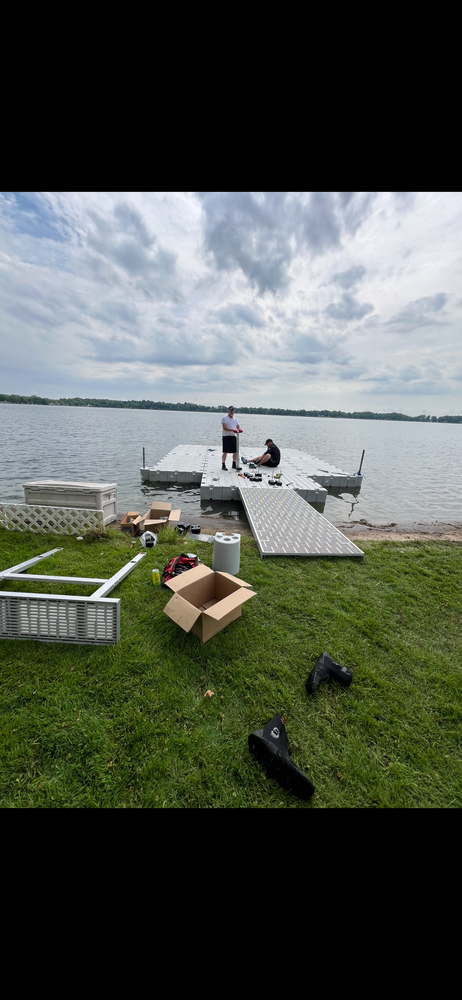 Boat lift Installation for Wagner's Lift and Dock Shop LLC in Watervliet, MI