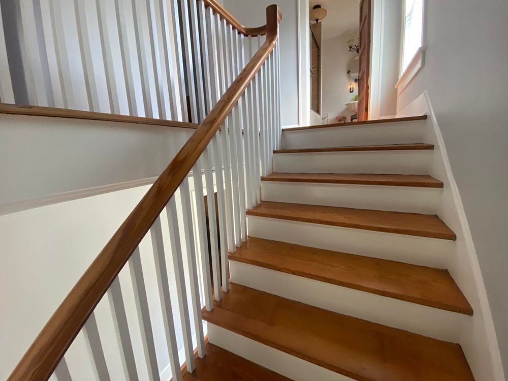 Our Handrails service enhances safety and aesthetics by providing expertly crafted, custom-designed railings that seamlessly blend with your home’s style while ensuring durable support for staircases and elevated surfaces. for Ackermann Painting Company in Cincinnati, OH