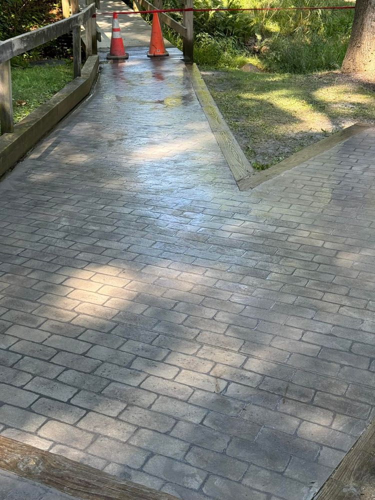 Transform your outdoor spaces with our expert stamped concrete installation services, offering durable and aesthetically pleasing designs that mimic natural stone, brick, or wood for a cost-effective and stylish upgrade. for B & E Concrete in Michigan City, IN