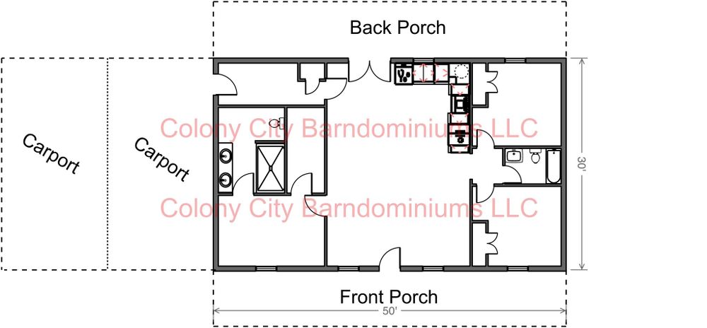 Explore our diverse range of carefully crafted floorplans to help envision your dream home. Our expert team will work with you to bring your vision to life with precision and creativity. for Colony City Barndominiums in Fitzgerald, GA