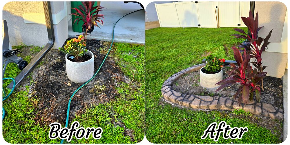 Before & After for AL Curbs in Cape Coral, FL