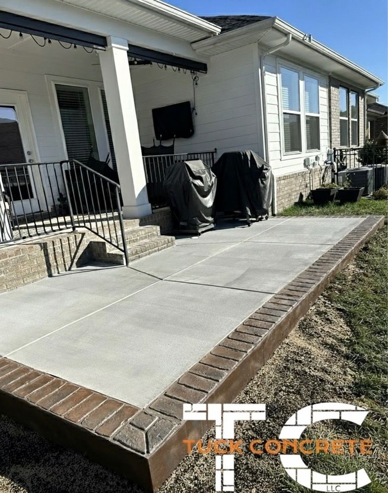 Transform your outdoor space with our expert patio design and installation services, providing durable concrete solutions tailored to enhance the beauty and functionality of your home’s exterior. for Tuck Concrete LLC in Hendersonville, TN