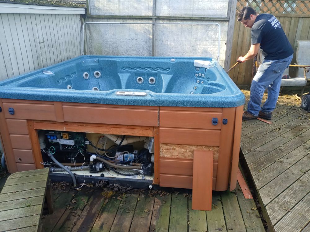 We'll remove your old hot tub so you don't have to worry about it. Easy, professional, fast. for Blue Eagle Junk Removal in Oakland County, MI