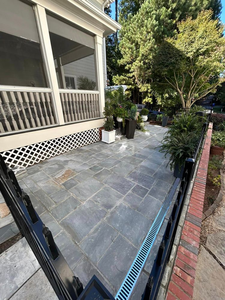 Our Hardscape service enhances the beauty and functionality of your outdoor space, focusing on landscape and design elements such as pathways, patios, and retaining walls to complement our tree services. for AB Tree Service in Raleigh, NC