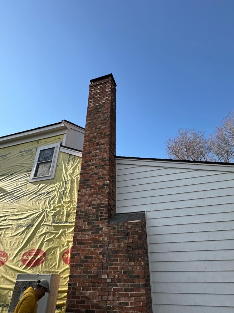 Chimney photos from restoration to new builds for All For U Roofing & Masonry in Boston, MA
