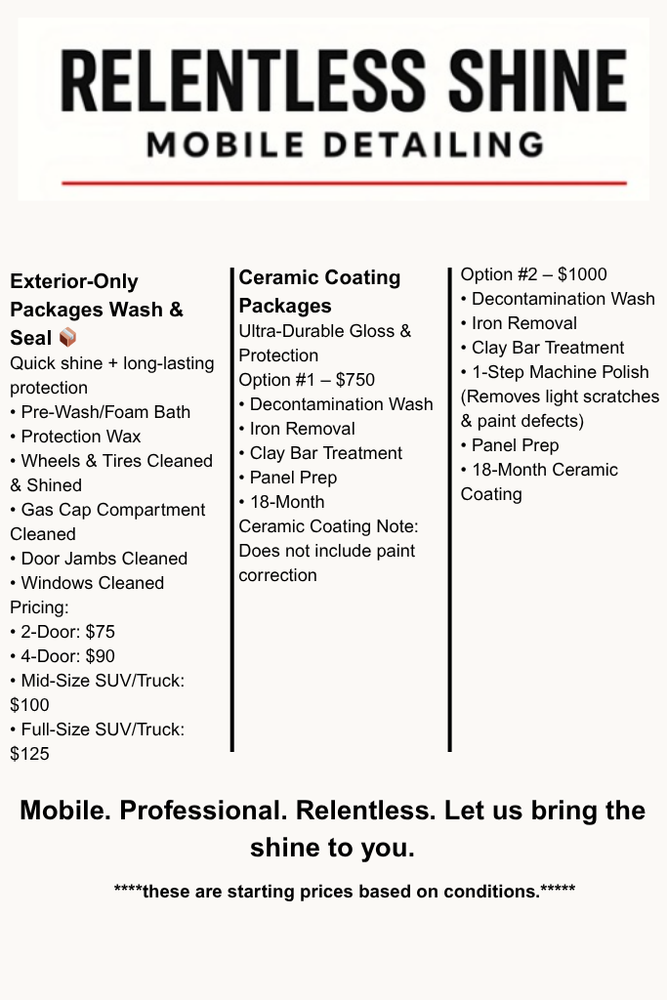 All Photos for Relentless Shine Mobile Detailing in Calabash, NC