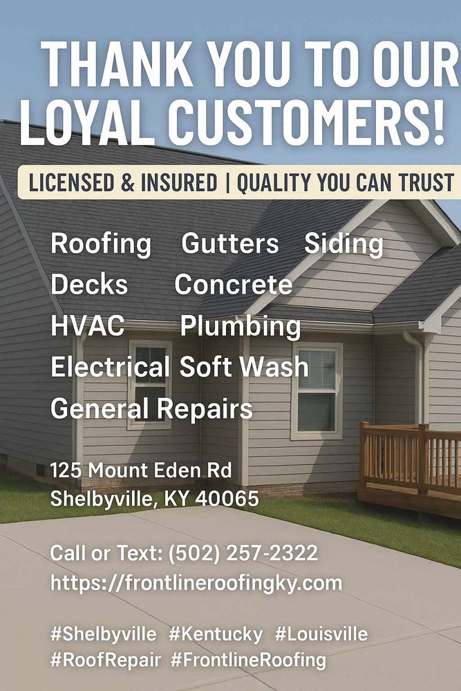 Other Services for Frontline Roofing & Home Services in Shelbyville, KY