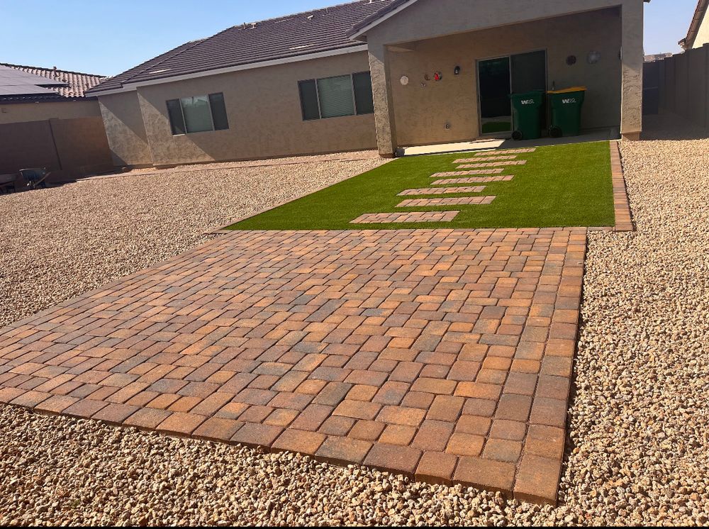 Our experienced paver travertine installers specialize in creating stunning and durable hardscape designs for your outdoor space. Enhance your home's beauty and functionality with our professional installation services today. for AZ Tree & Hardscape Co in Surprise, AZ