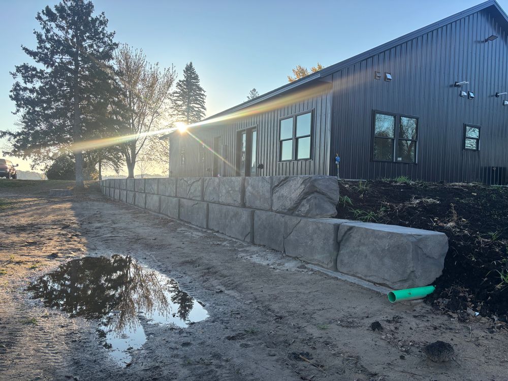 Carved Concrete Retaining Walls  for STAMPEDE Vertical Concrete in Isanti, Minnesota