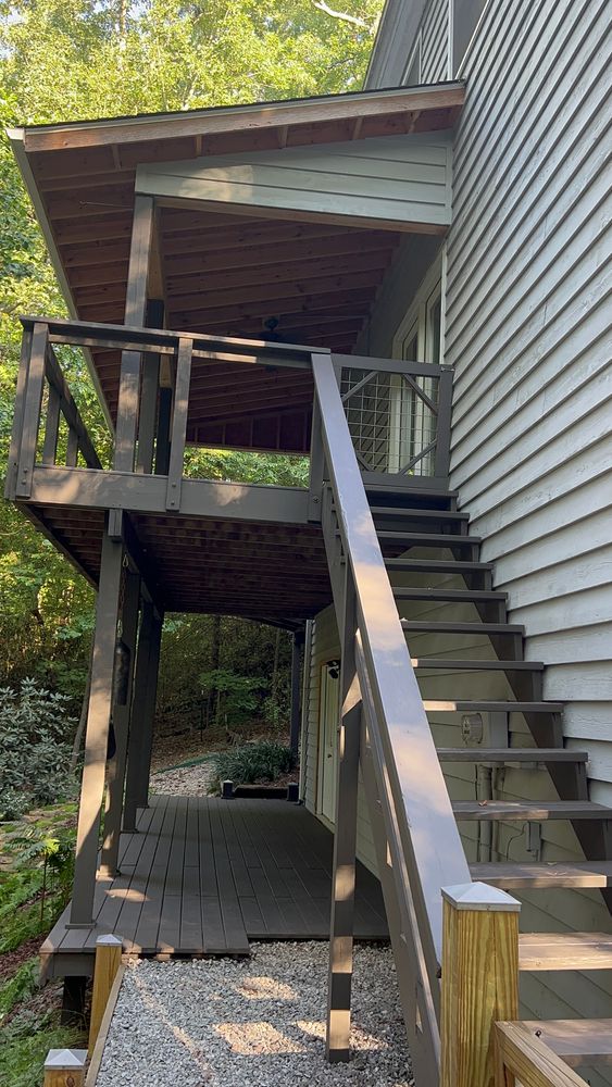 Exterior Deck staining  for JV Painting Services LLC in Hendersonville, NC