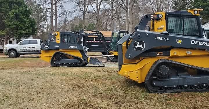 Our Skid Steer Work service efficiently handles grading, landscaping, and snow removal tasks, ensuring your property is expertly maintained with precision and care by our skilled excavation team. for O'Connor Clearing and Hauling LLC in Anderson County, SC