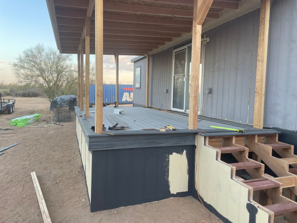 Deck builds for Arizona Home and Yard Solutions LLC in Vail, AZ
