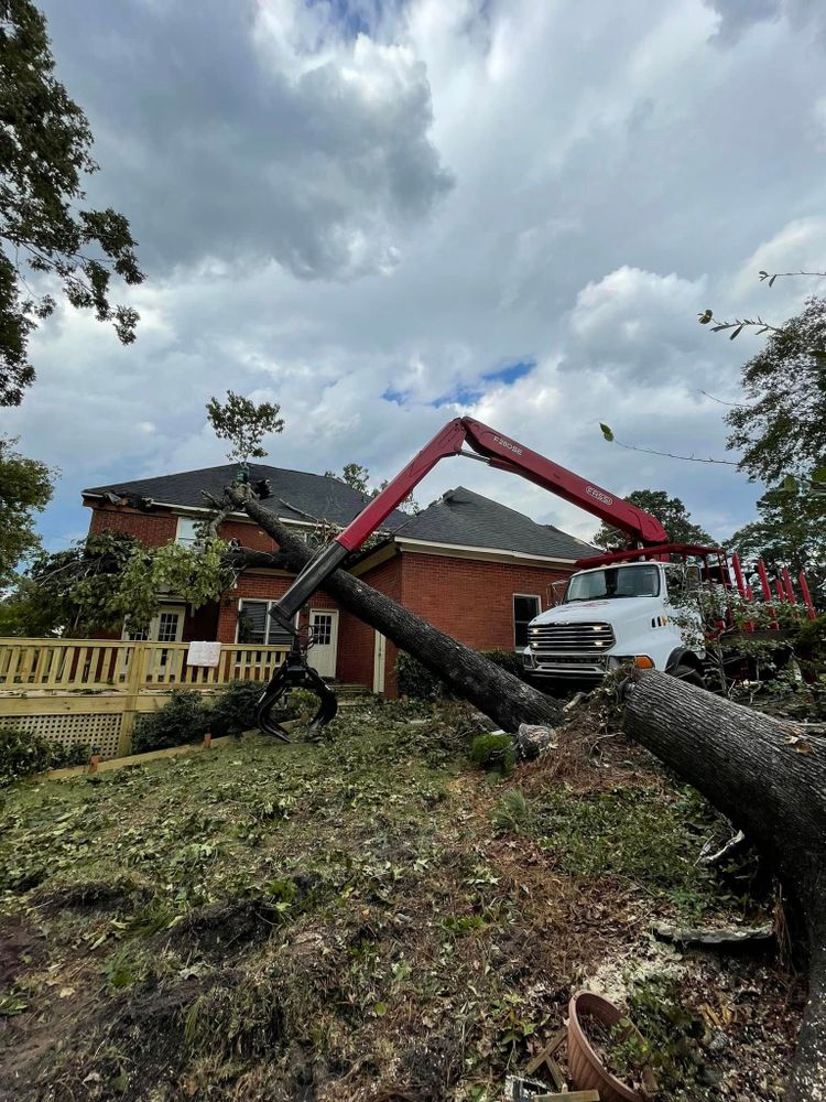 Our Storm Damage Clean-Up service swiftly restores your property by removing fallen trees and debris. Trust us to handle storm damage today, ensuring safety and peace of mind for homeowners. for Falcon stump grinding Tree services in Loganville, GA