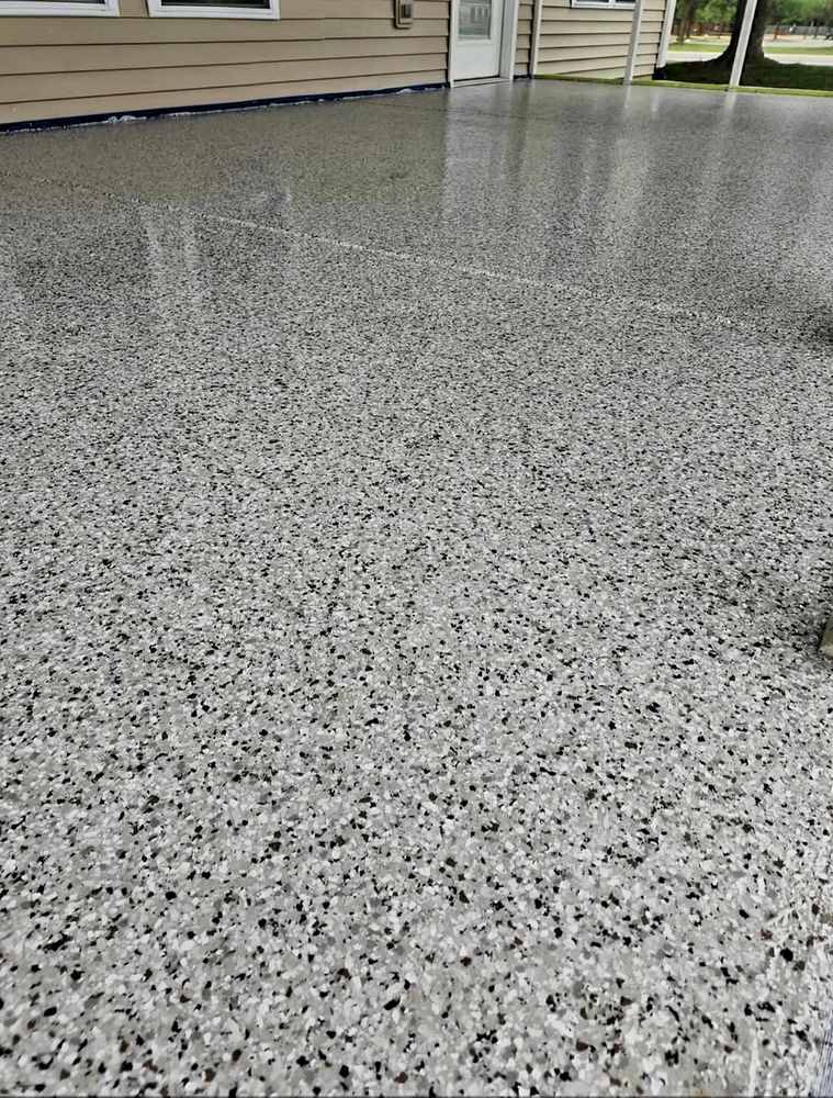 Epoxy-polyaspartic for Custom Concrete Enterprises in Springfield, IL