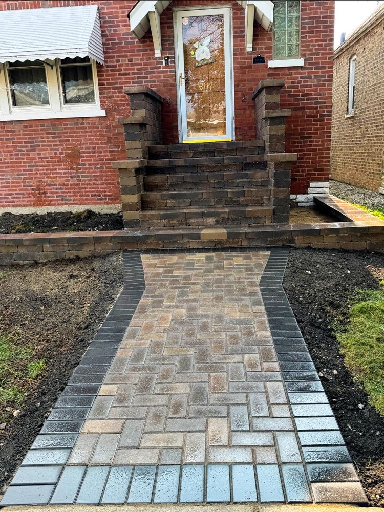 Our Step Installation service offers homeowners durable, custom-designed steps crafted from high-quality materials, enhancing your home’s curb appeal while ensuring safety and functionality with expert precision and craftsmanship. for Alvarez Pavingstone INC. in Lyons, IL