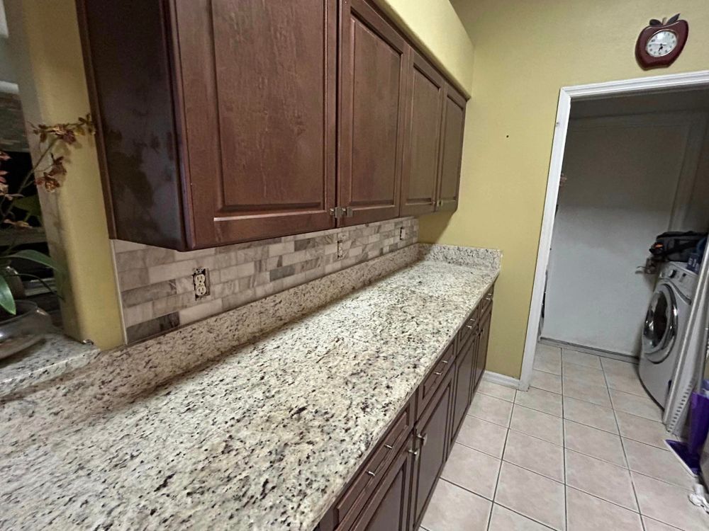 Transform your kitchen with our expert counter tiling service, offering personalized designs and professional installation to enhance durability and style in one of the most important spaces in your home. for Bravery Tile in Inverness, FL