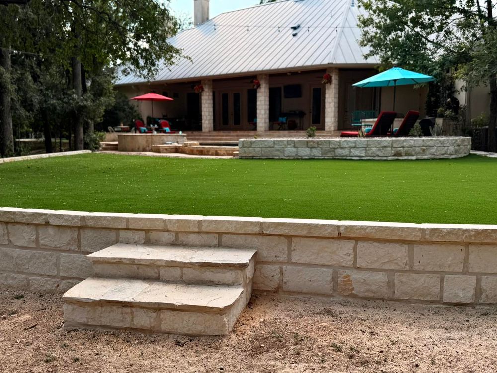 Hardscape Installation for N. B. Fence & Landscape in New Braunfels, TX