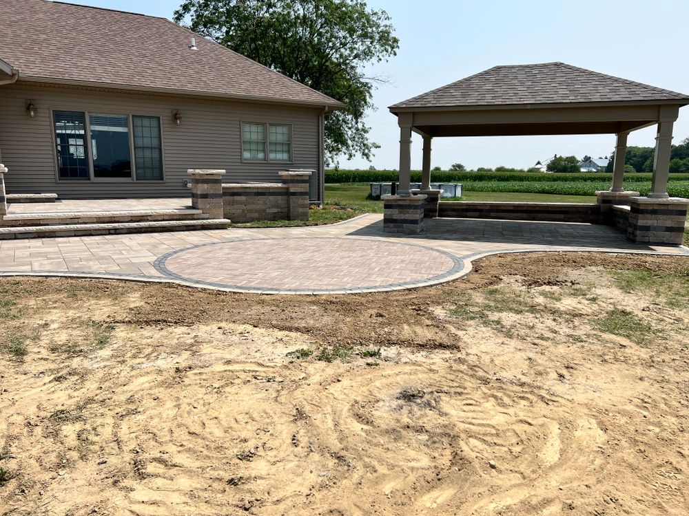 Enhance your outdoor space with hardscape features, such as patios, walkways, firepits, and walls to elevate the aesthetics of your landscaping. for Stuckey Landscape & Excavation  in Rawson, OH