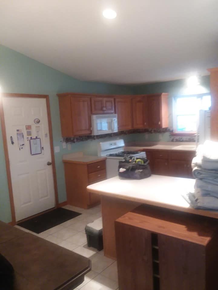 Our Kitchen and Cabinet Refinishing service gives homeowners the opportunity to update their kitchen or bathroom cabinets without replacing them; giving a fresh, modern look at an affordable cost. for Staib & Son Painting & Decorating Llc. in Jackson, MI