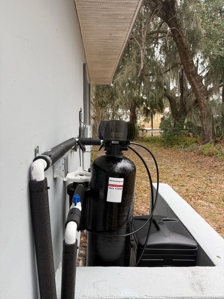 Protect your home with our Water Softeners Filter Systems service, featuring a water filtration system whole house solution that reduces hard water issues, improves taste, and helps appliances last longer. for HW Plumbing LLC in Sumter County, FL