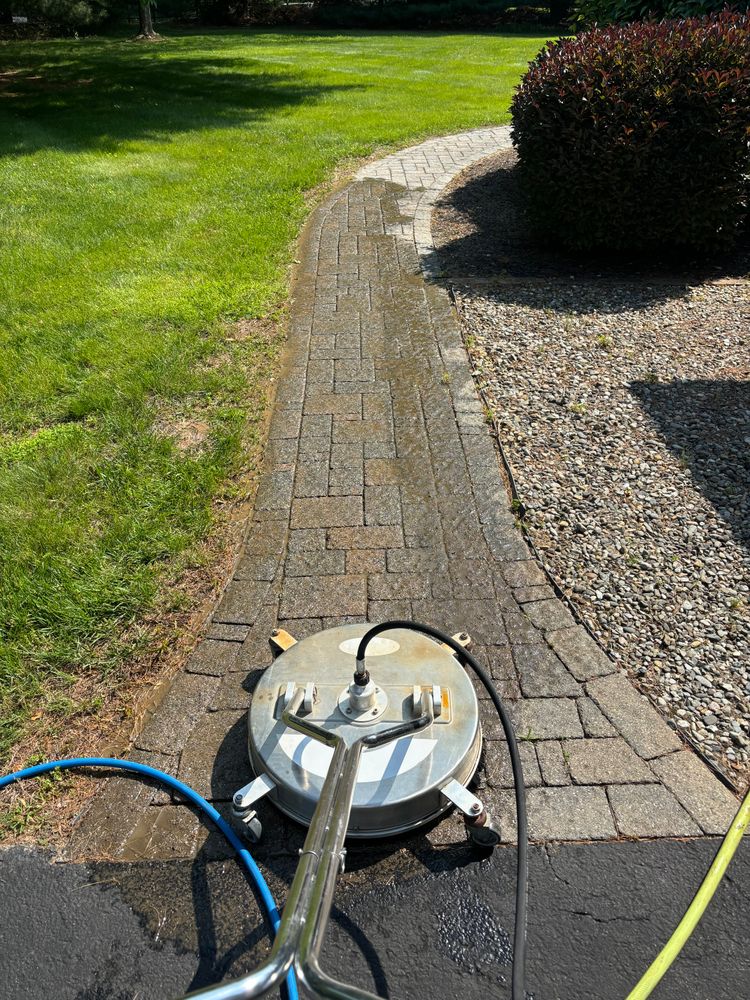 Our Paver Cleaning and Sealing service enhances property appearance by protecting surfaces from weather damage. Perfect for homeowners seeking expert deck & patio cleaning, ensuring long-lasting beauty and durability. for Creekside Property Solutions in Aston Township, PA