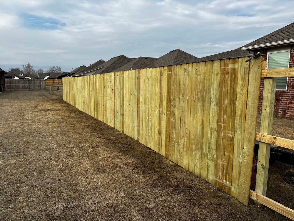 Our expert team provides efficient and professional fence installation services, enhancing your property's aesthetic appeal and ensuring privacy and security for you and your family. Contact us to schedule an appointment! for Lawn Dogs Outdoors Services in Sand Springs, OK
