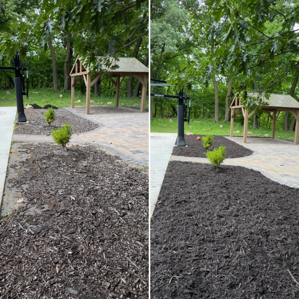 Mulch and Rock Installation for Bubba’s Seasonal Services in Buffalo, MN