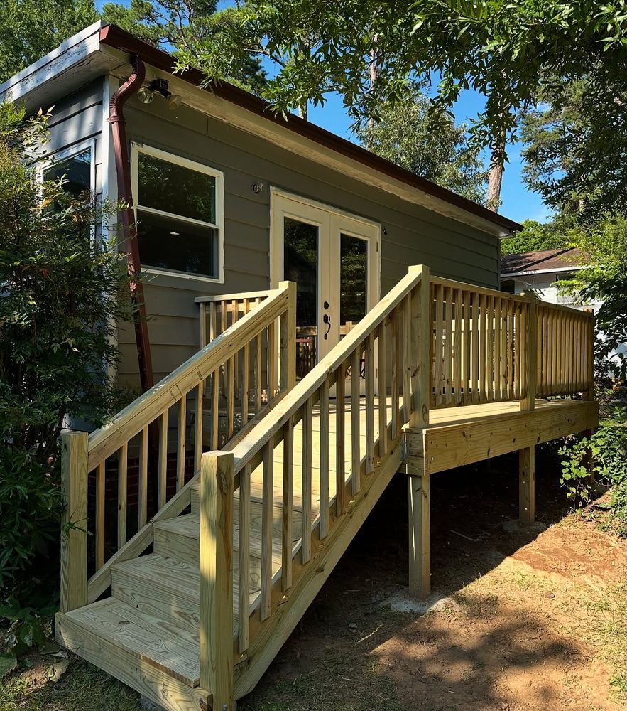 Transform your outdoor space with our expert deck and patio installation. We create durable, stylish environments perfect for relaxation and entertaining, tailored to enhance your home's beauty and functionality. for Toledo Construction NC in Salisbury, NC