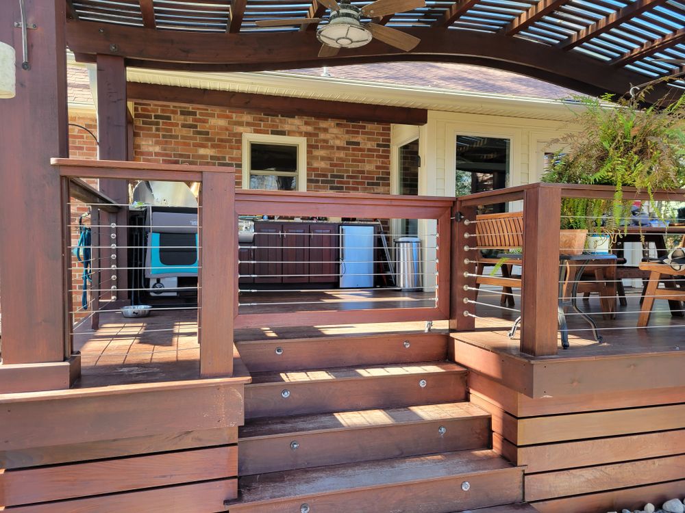 Ipe deck and trellis  for GVL Renovations in Greenville, SC