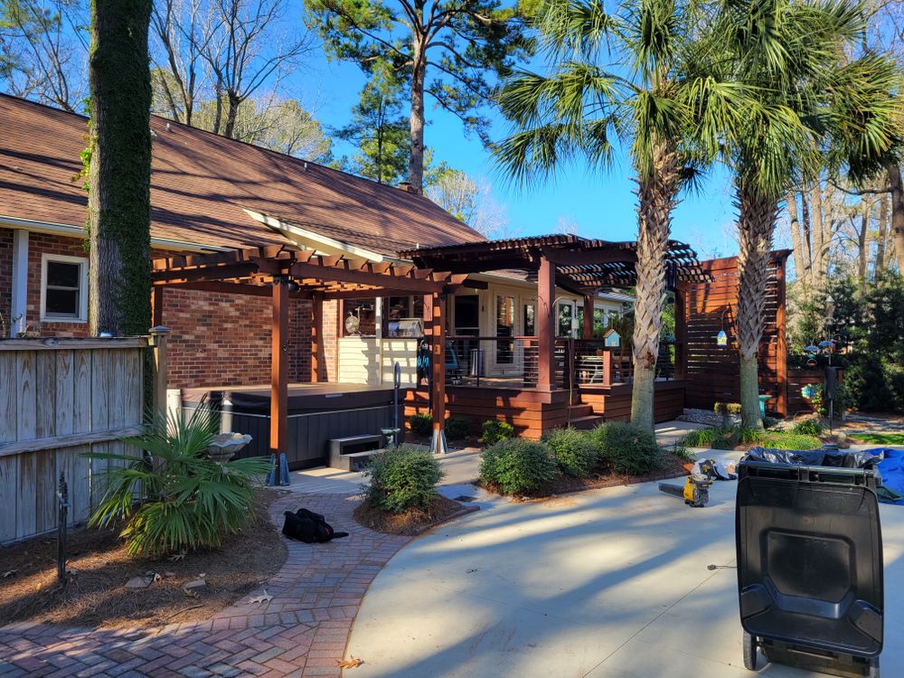 Ipe deck and trellis  for GVL Renovations in Greenville, SC