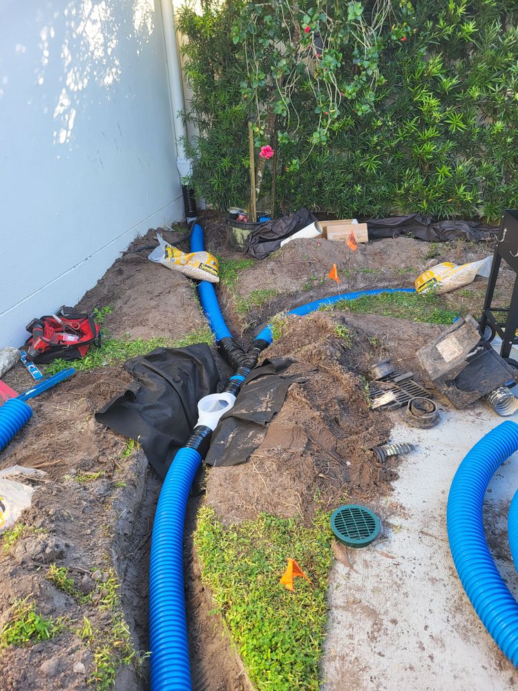 DOWNSPOUT DRAINS for Sam's French Drains and Landscape in Orlando, Florida