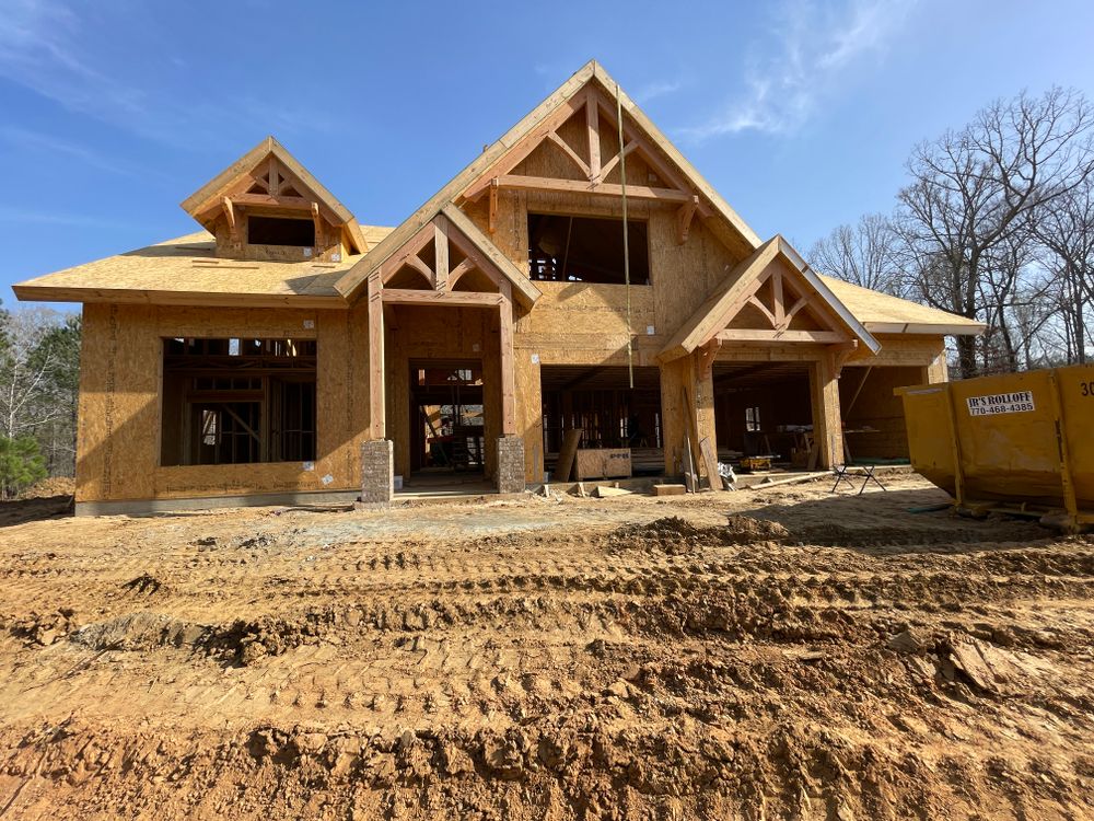 Mountain Style Timber Frame for Emfinger Custom Builders LLC in Pine Mountain, GA