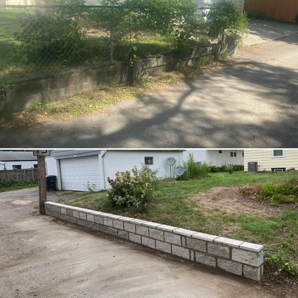 Our Retaining Wall Construction service offers homeowners a durable and aesthetically pleasing solution to prevent soil erosion and create functional outdoor spaces for their property. for Shamblin Masonry & Restoration in Columbus, Ohio