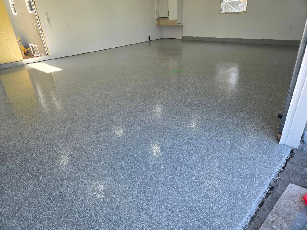 Our Epoxy Floor Coatings protect concrete surfaces with a durable, attractive finish that resists stains, wear, and moisture—ideal for garages, basements, patios, and high-traffic areas in your home. for Kirwins Concrete LTD in Medicine Hat, CA