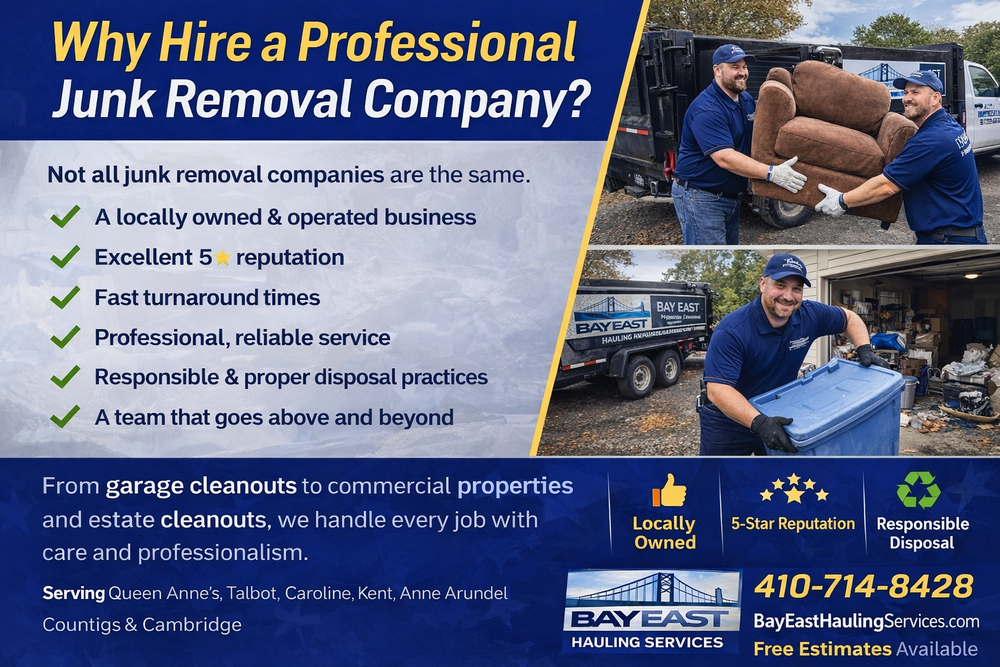 Junk Removal for Bay East Hauling Services & Junk Removal in Grasonville, MD
