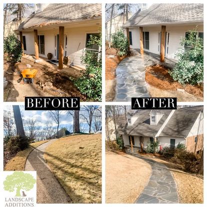 Before and After  for Landscape Additions  in Shelby County,  AL