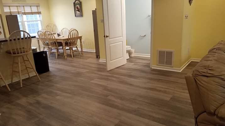 Enhance your home's beauty and durability with our expert vinyl flooring service. Vinyl plank, or luxury vinyl plank floors are the prefered floating floor in our area because of their resistance to humidity, and moisture. for CB Flooring in Cape May County,  NJ