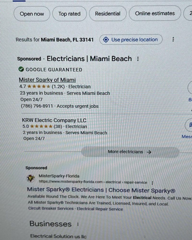 All Photos for KRW Electric in Miami Beach, FL