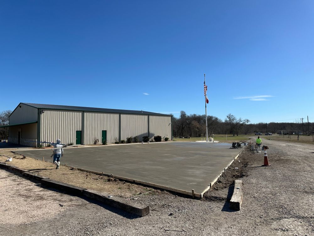 Concrete slabs for T & C Metal Builders in Northeast, TX