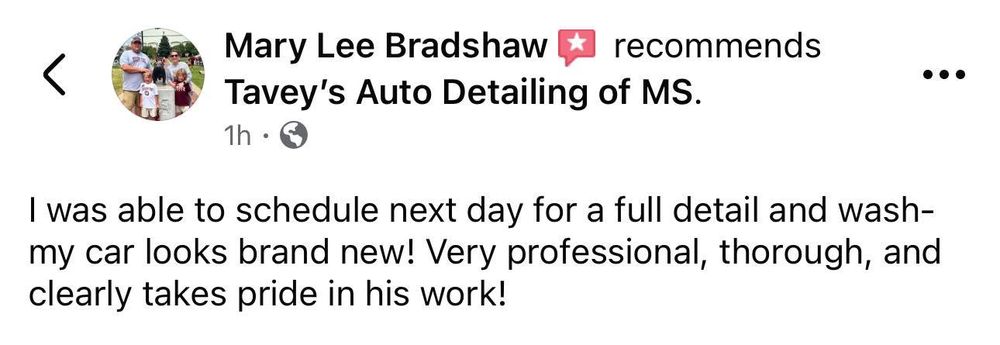All Photos for Tavey's Auto Detailing in Madison, MS