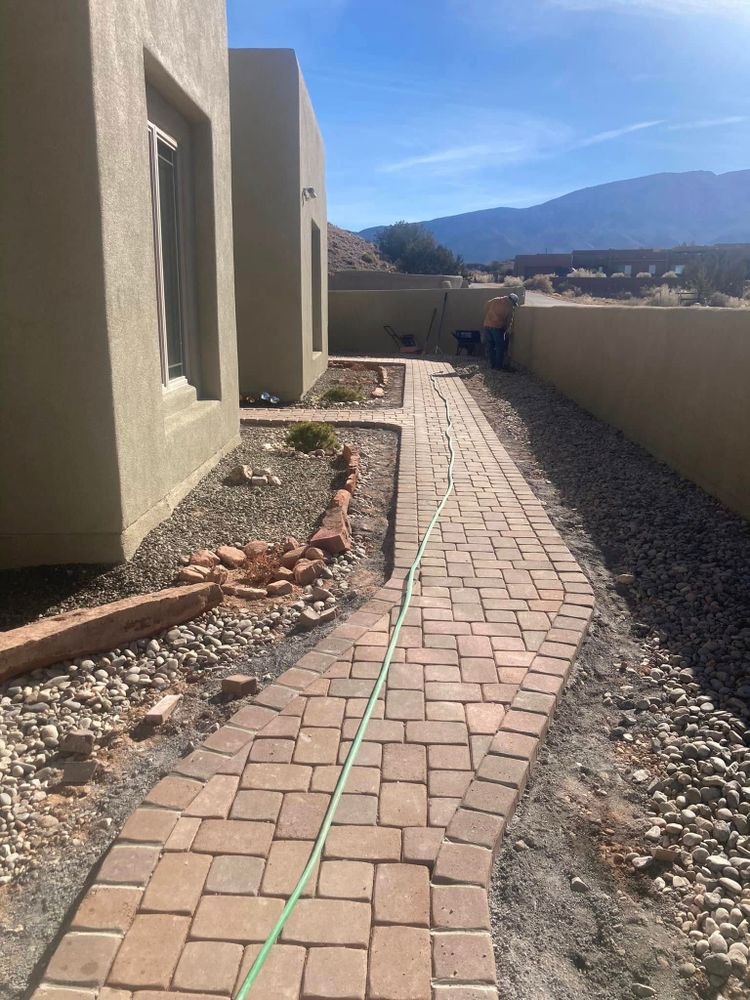 Our hardscaping service designs and installs durable patios, walkways, retaining walls, and outdoor features that enhance beauty, improve function, increase property value, and create lasting enjoyment for your home. for MPB Construction LLC in Albuquerque, NM