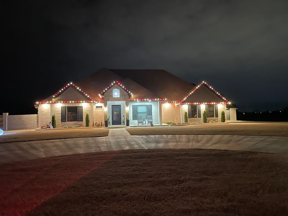 Holiday lighting  for Stallion Design And Construction in Norman, OK