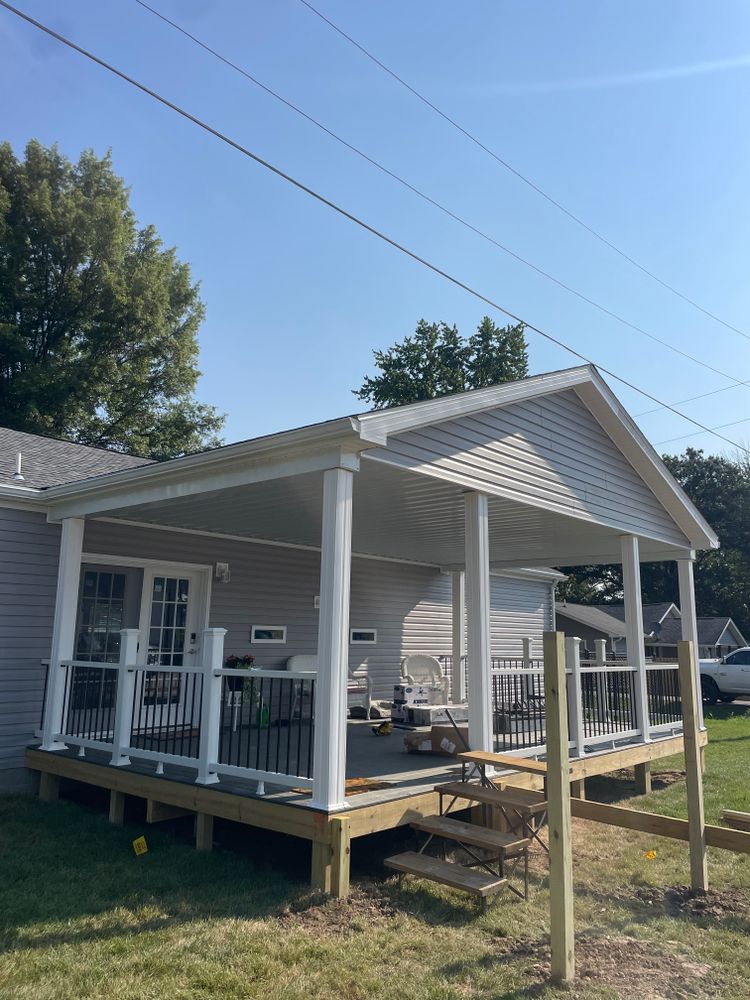 Enhance your home's outdoor space with a new deck. Add value and beauty to your property while creating the perfect spot for relaxation, entertainment, and enjoyment. for Miller & Kemp Contracting in Bloomington, IN