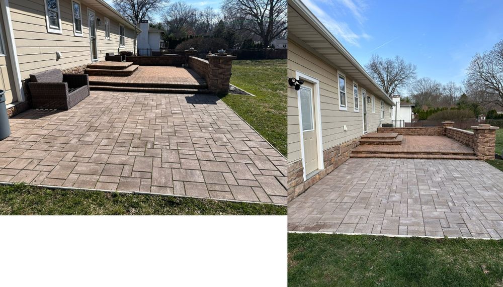 Restore curb appeal with our pavers and patios cleaning service. We remove dirt, stains, algae, and buildup using safe, effective pressure washing methods that leave your patios surfaces cleaner and more welcoming. for Freedom Exterior Washing in Burlington, NJ