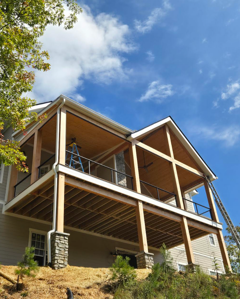 Transform your outdoor space with our expert deck and patio installation service, offering durable materials and bespoke designs to enhance relaxation and entertainment in a beautifully crafted environment. for C4 TrueVision Renovations in Asheville, NC